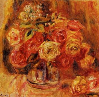 Pierre Auguste Renoir : Roses in a Vase V